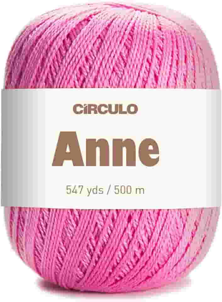 Anne fios 100% algodão em 10 cores em 547 jardas reg. 8 Adequado para agulhas de 1,75 mm e gancho de crochê de 3 mm a 3,5 mm para tecelagem. Ótimo uso para projetos de costura, artes e artesanato, 1