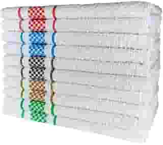 Kit 10 Pano de Prato Atoalhado Para Cozinha Felpudo Premium 45x70cm 370g/m² 100% Algodão - Sortido