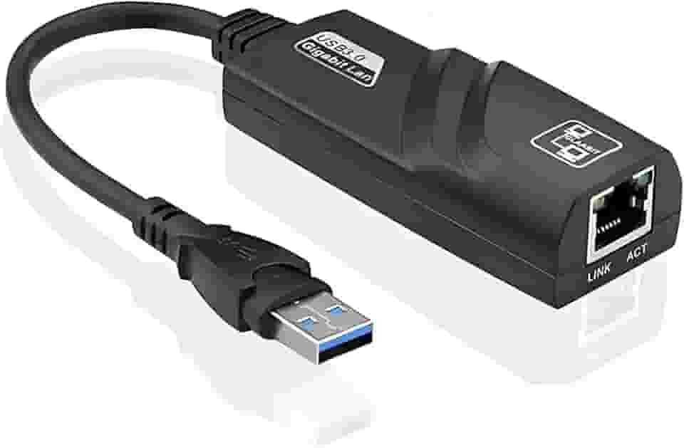 Adaptador de Rede USB 3.0 Gigabit Lan Ethernet RJ45 Placa de Rede Externa 10/100/1000mbps Desktop, Notebook, Macbook (USB 3.0)