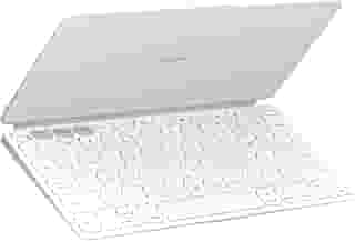 Teclado Sem Fio Portátil Logitech Keys-To-Go 2 para Tablets, iPad, iPhone, macOs e Windows, com Capa Integrada, Conexão Bluetooth e Easy-Switch para até 3 Dispositivos - Cinza Claro
