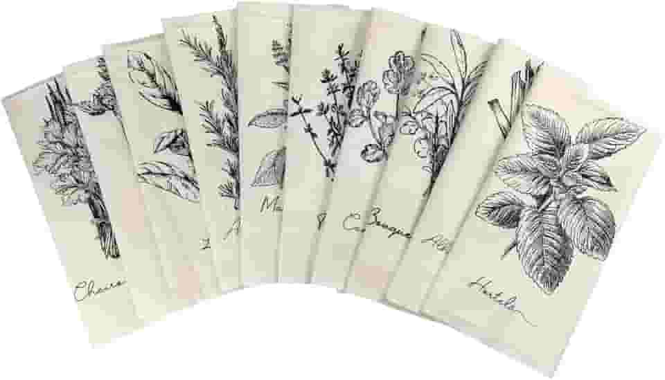 Kit 5 Panos De Prato Crú Extra Rústico Coleção Temperos