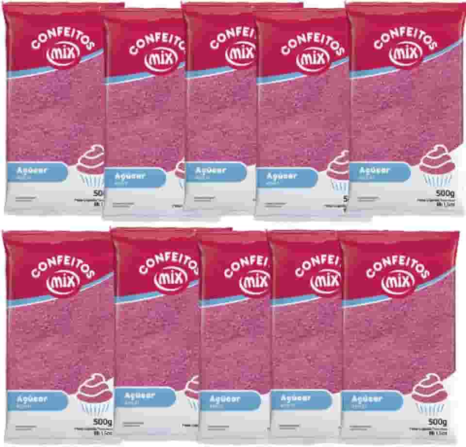 10 Açúcar Colorido Algodão Doce Bolo Cupcake Confeitaria (Rosa)