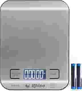 Balança Aço Inox de Cozinha 5 kg. / 1 g. Rhino BAREC-5X. Balança Digital Profissional