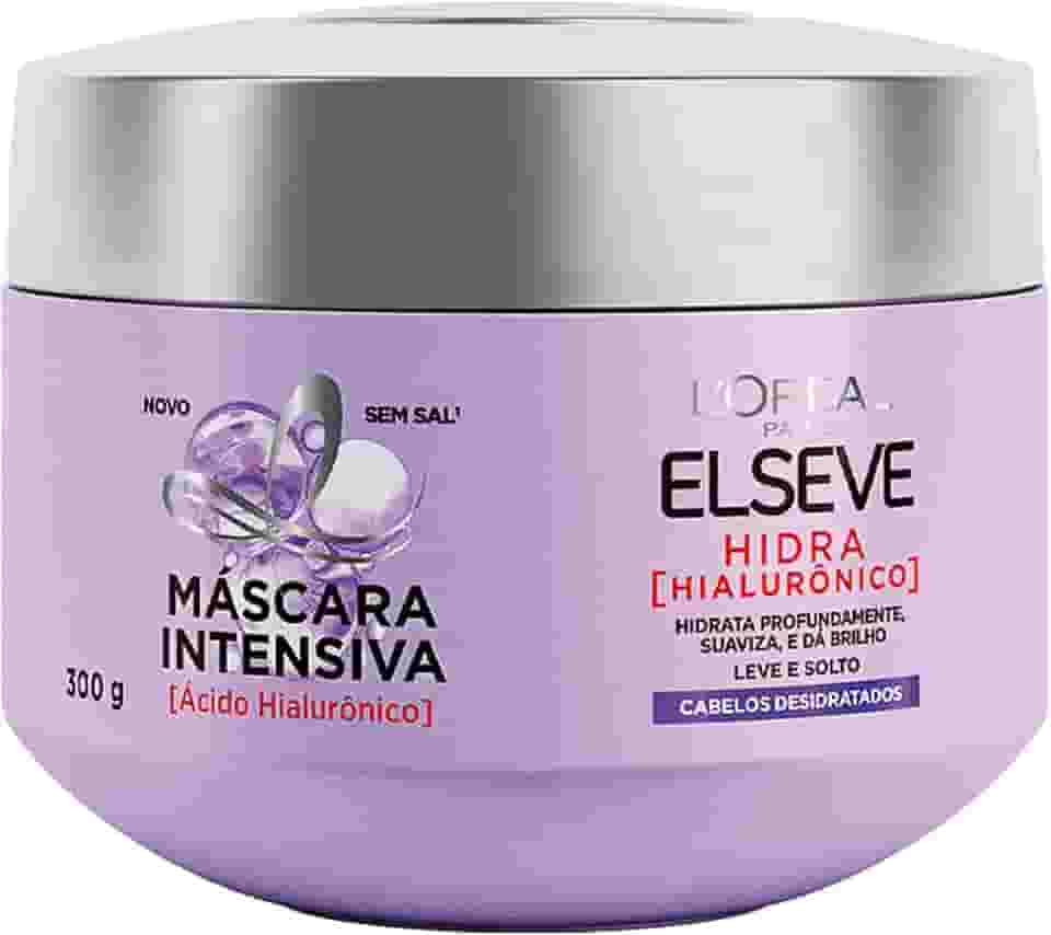 Creme de Tratamento Preenchedor L'Oréal Paris Elseve Hidra Hialurônico, 300g, Máscara Capilar de Hidratação Profunda e controle de Frizz; Preenche a fibra capilar, Indicado para todos