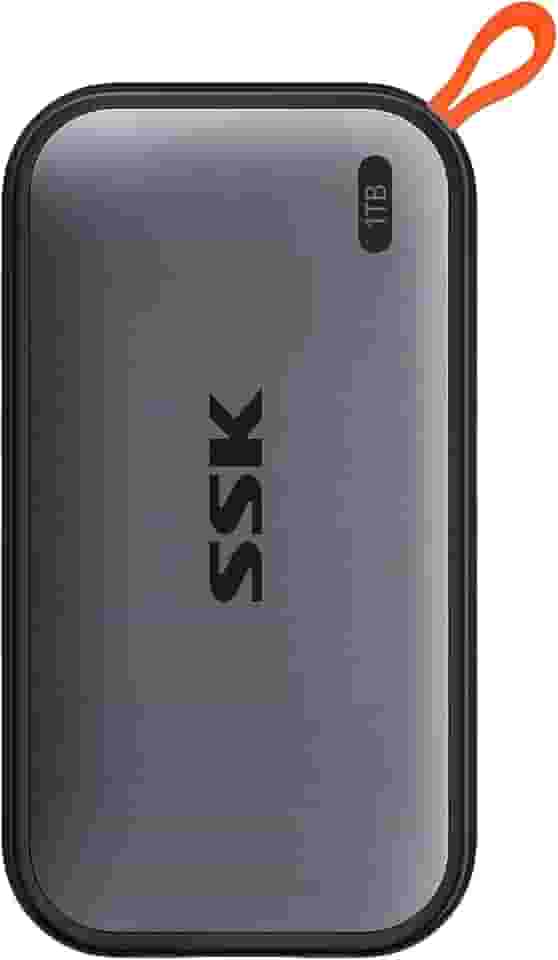 SSK SSD NVME externo portátil de 1 TB, até 1050 MB/s velocidade de transmissão extrema USBC 3.2 Gen2 unidade de estado sólido para smartphones tipo C, PS5, Xbox, laptop, MacBook/Pro/Air e mais