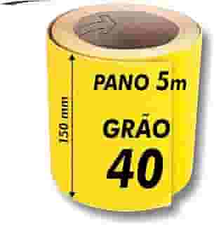 Lixa Para Madeira Pano Rolo 5m x 15cm Grãos a Escolher 36 40 50 60 80 100 120 150 180 220 (GRÃO 40)