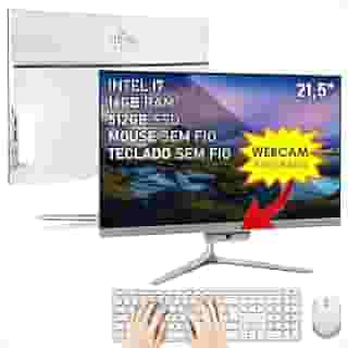 Computador Completo All In One Intel Core i7 21,5' Full HD 16GB SSD 512GB 4 Núcleos Super Turbo Hdmi Teclado e Mouse Strong Tech