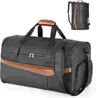 Bolsas de vestuário para viagem – Mochila de viagem conversível com compartimento para sapatos, bolsa de viagem 3 em 1 com alça de ombro para homens e mulheres, preta, Preto, 22-inch, Bolsas