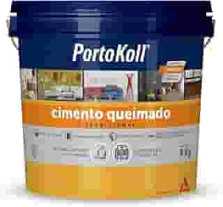 PORTOKOLL – Argamassa colorida - Cimento Queimado Carbono – Piso e parede – Fácil de aplicar – 1 balde x 5 kg