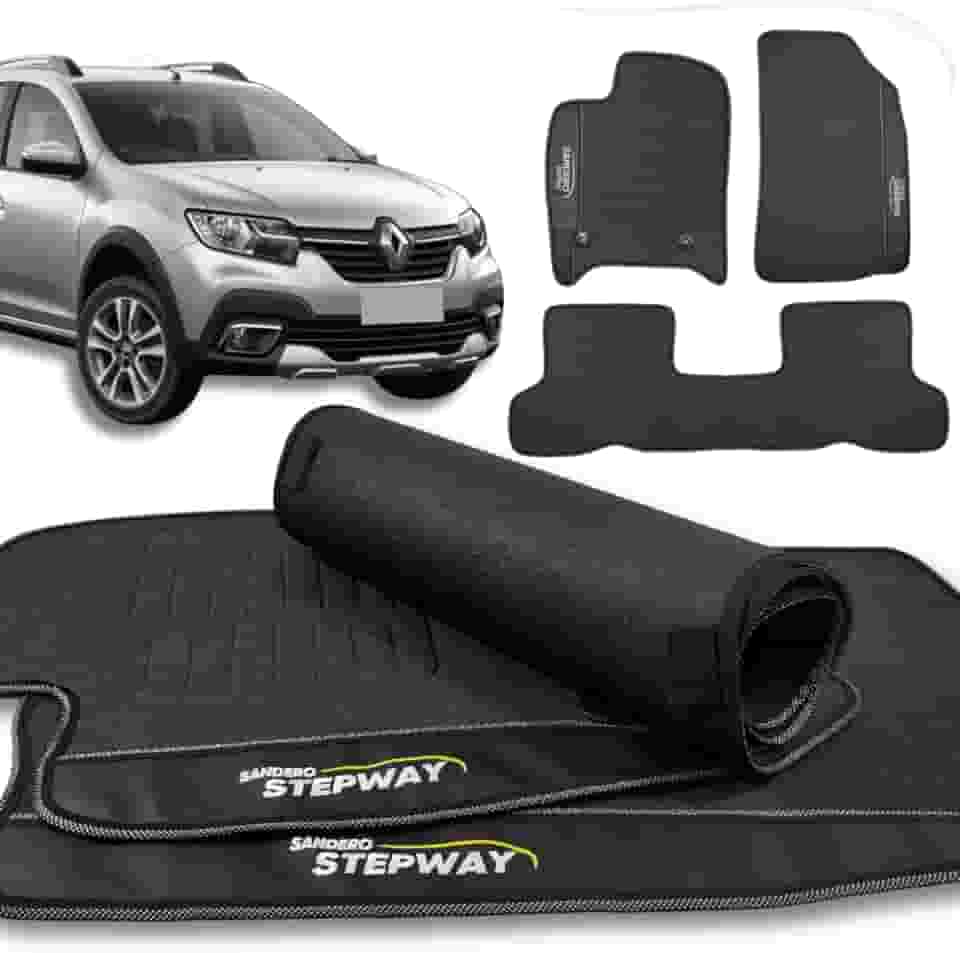 Tapete Borracha Compativél Com Sandero Stepway Protetor de Assoalho