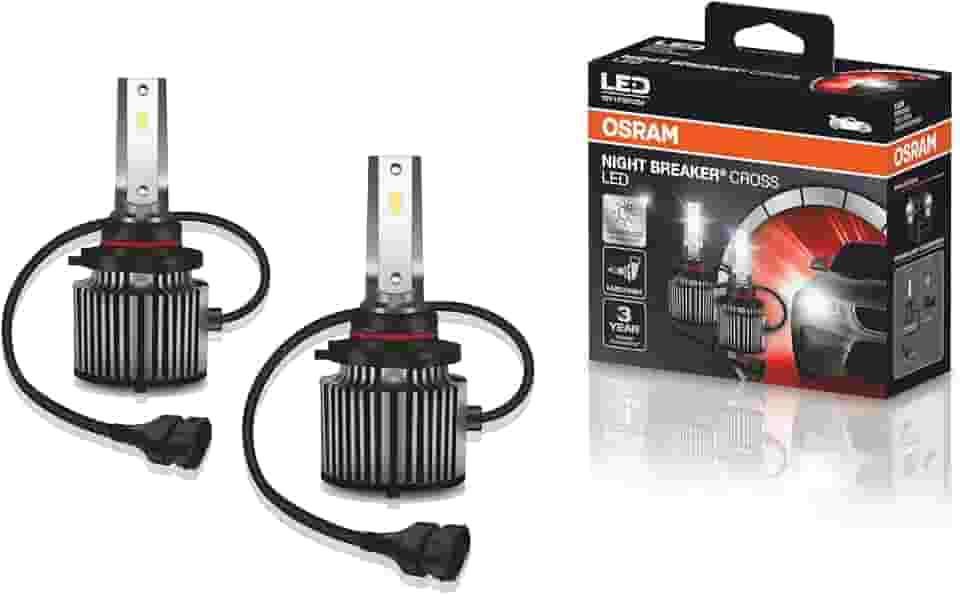 KIT LED NIGHT BREAKER CROSS HB3/HB4 OSRAM - 9005/6CW NBC - Potência 27W - Tensão 12V - 3 anos de Garantia - 6000K Branca Azulada