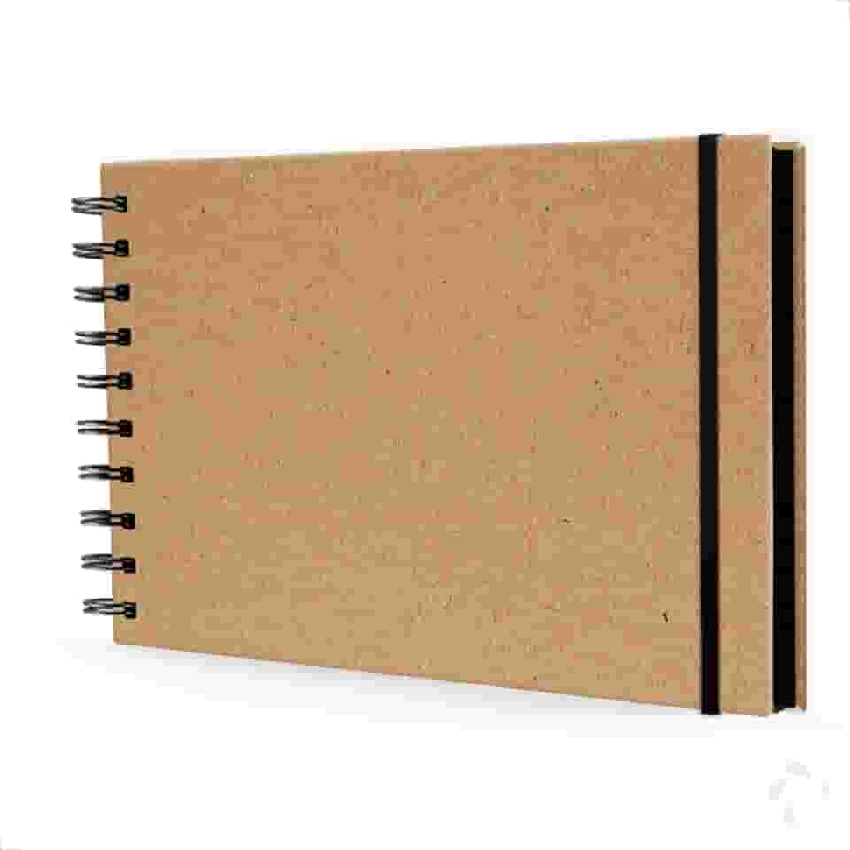 NISTI PRINT, Scrapbook Álbum de Fotos Caderno Criativo C/Capa Dura Kraft