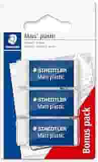 Borracha, Staedtler, Mars Plastic, 52653ABK3D03, 3 Unidades