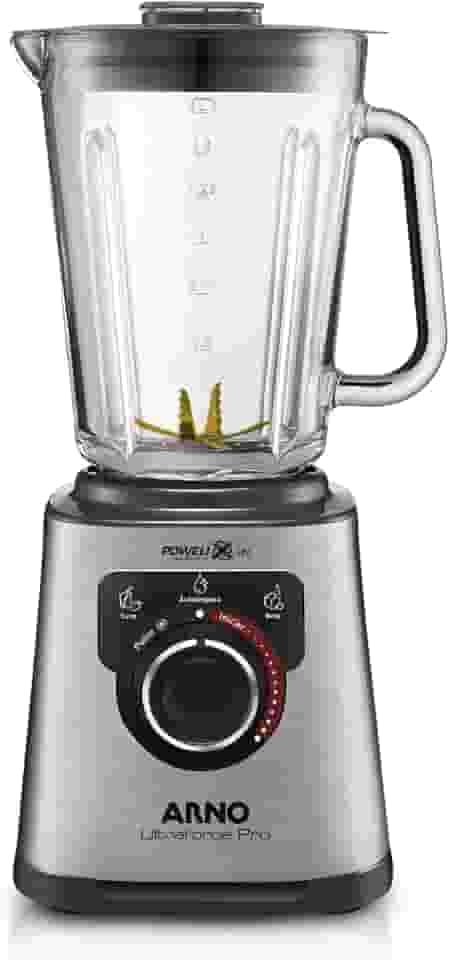 Liquidificador Arno Ultraforce Pro 1100W LN93, com App de Receitas, 6 Lâminas Powelix Life, Jarra de Vidro 2L, Resistente a Choque Térmico e Corpo Inox, Tecnologia Limpa Fácil, 110V