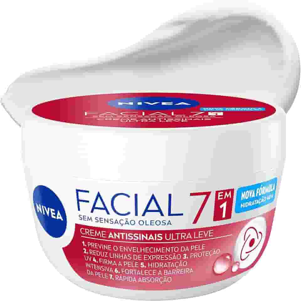 NIVEA Creme Facial Antissinais 100g - Sua fórmula com hidronutrientes e vitamina E é de rápida absorção, firma e reduz linhas de expressão e protege a pele contra os raios UVA/UVB
