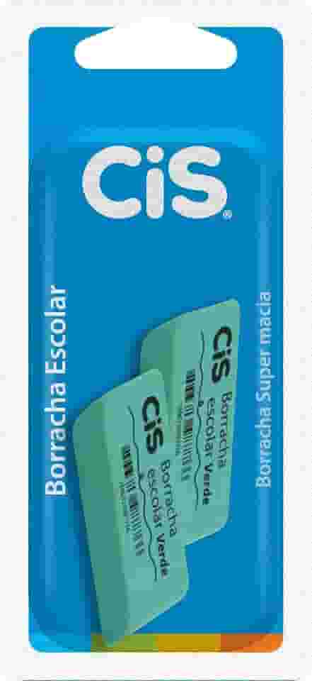 Borracha Escolar, CIS, 47.7402, Verde, pacote de 2