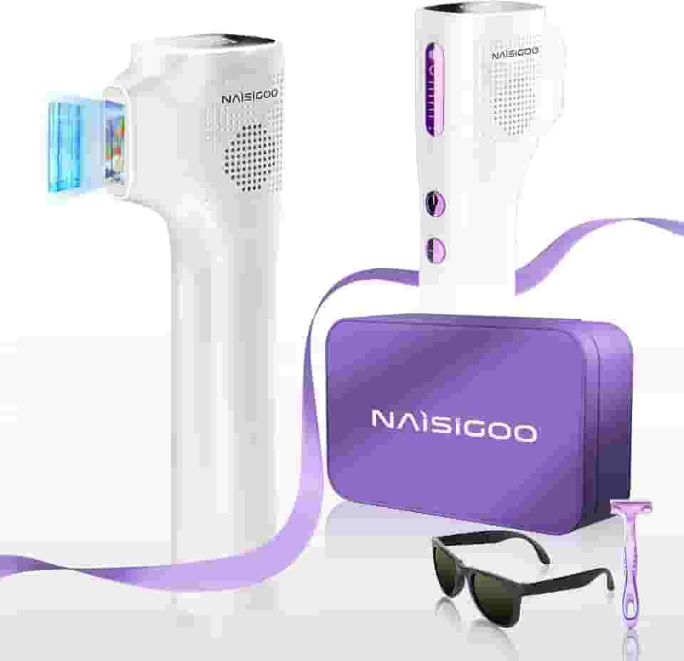 Remoção de pelos a laser IPL para homens e mulheres permanente – Dispositivo de remoção de pelos IPL 550 nm com safira refrescante em casa, depilação a laser, para mulheres, rosto, corpo,