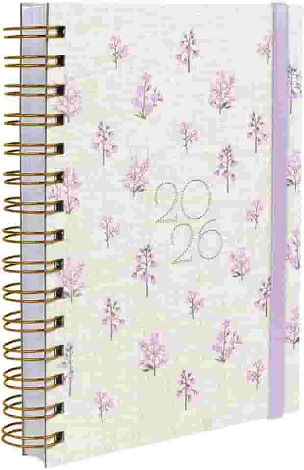 Agenda Plus 2026 Capa Dura Entrepontos Floral Lilás