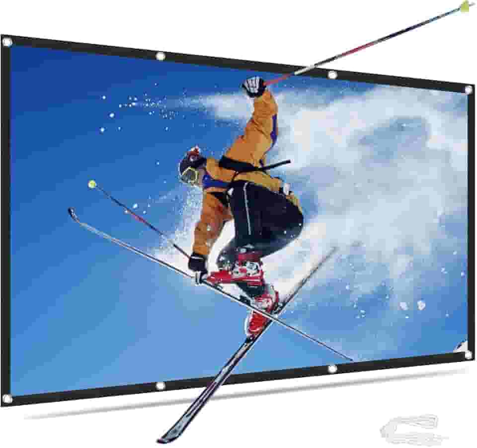 150 Polegadas Tela do Projetor Portátil, Tela de Exterior Dobrável, Tela Telão de Projeção Projetor para Ambientes Externos, Cortina de Tela de Projeção