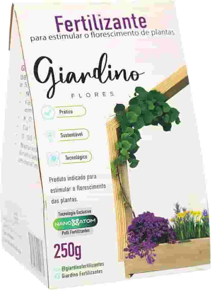 Adubo Fertilizante Giardino Flores 250g - Nutrição para Flores, Estimular Florescimento, Cores mais Vibrantes, Crescimento Saudável