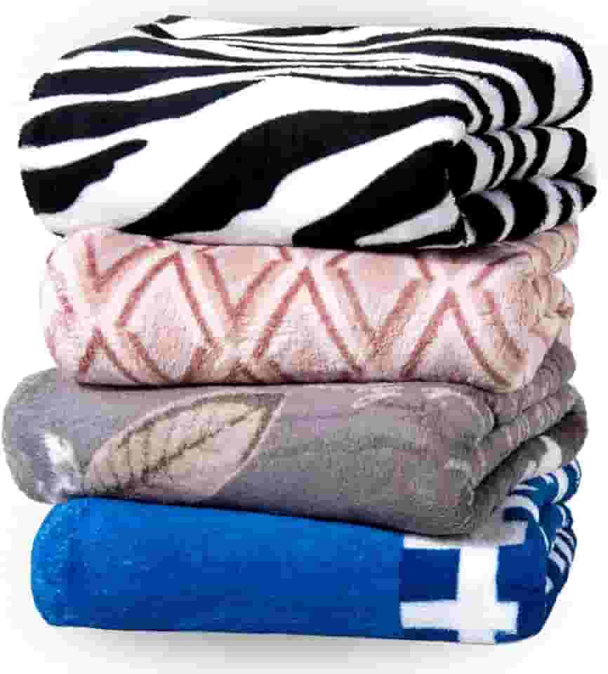 Cobertor Casal Soft Microfibra Toque Aveludado Antialérgico Coberta Dupla Face Confortável Ótima para o Dia Dia - 1,80m x 2,00m (1, Estampado)