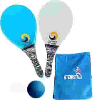 KIT 2 RAQUETE DE FRESCOBOL POLÍMERO MAIS GYENSECK E 02 BOLAS