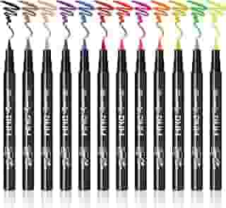 LOKFAR Conjunto colorido de delineador líquido fosco de 12 cores, caneta delineadora de olhos colorida em neon, delineador de olhos, caneta delineadora líquida suave à prova d'água de longa duração - #A