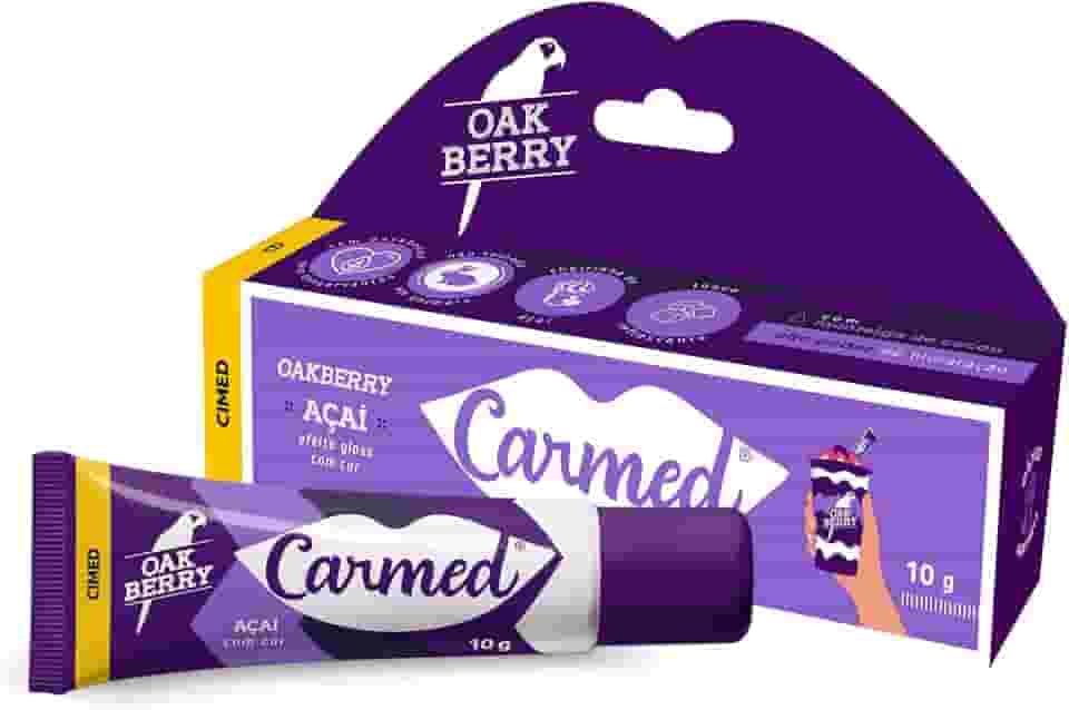 Carmed Oakberry Açaí Hidratante Labial com cor 10g