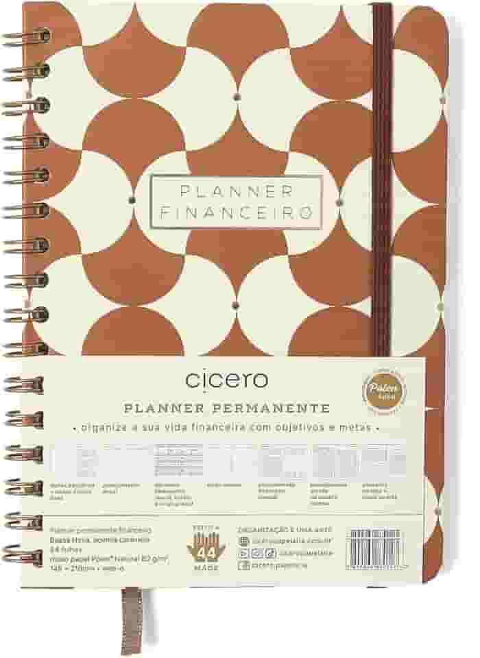 PLANNER PERMANENTE WIRE-O BOSSA NOVA FINANCEIRO A5 BOEMIA CARAMELO