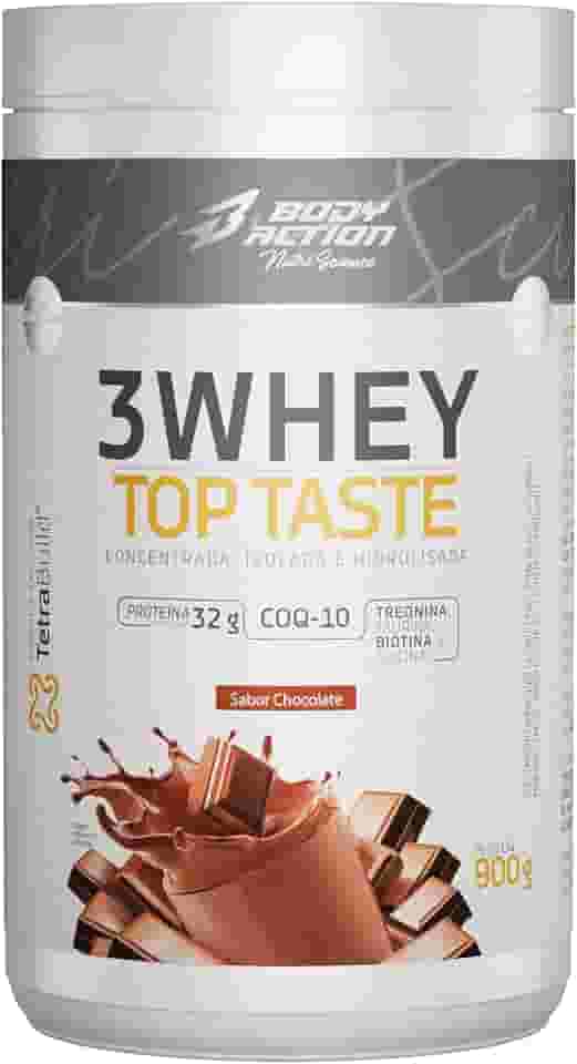 3 Whey Top Taste 900g Sabor Chocolate Bodyaction