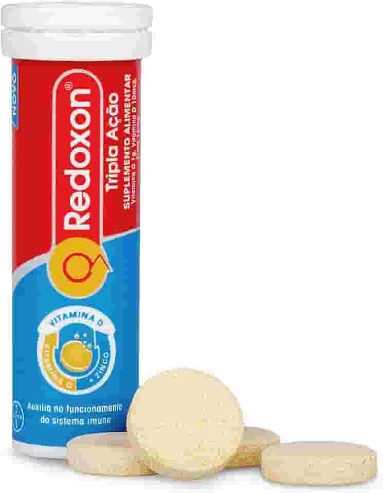 Redoxon Vitamina C, D, e Zinco 10 Comprimidos Efervescentes, Tripla Ação