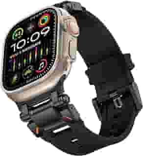 Kades Pulseira para Apple Watch Ultra 2/Ultra de 49 mm para Apple Watch séries 10/9/8/7/6/SE/5/4/3/2/1 de 46 mm/45 mm/44 mm/42 mm, conector de metal durável com pulseira esportiva de TPU resistente