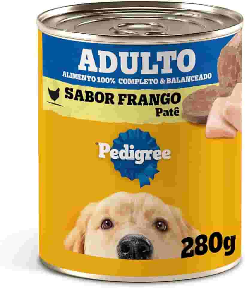 Ração Úmida Pedigree Lata Patê de Frango para Cães Adultos 280 g