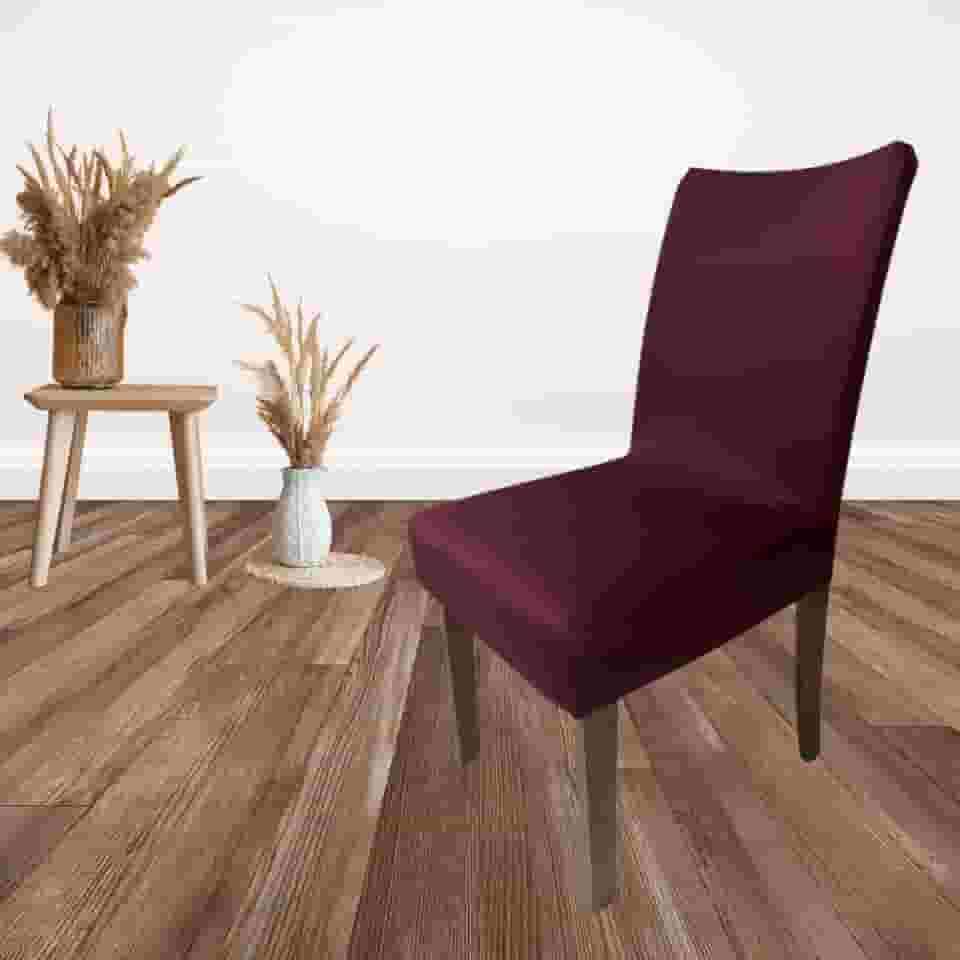 Capa Para Cadeira de Jantar 4 Lugares (BORDO)