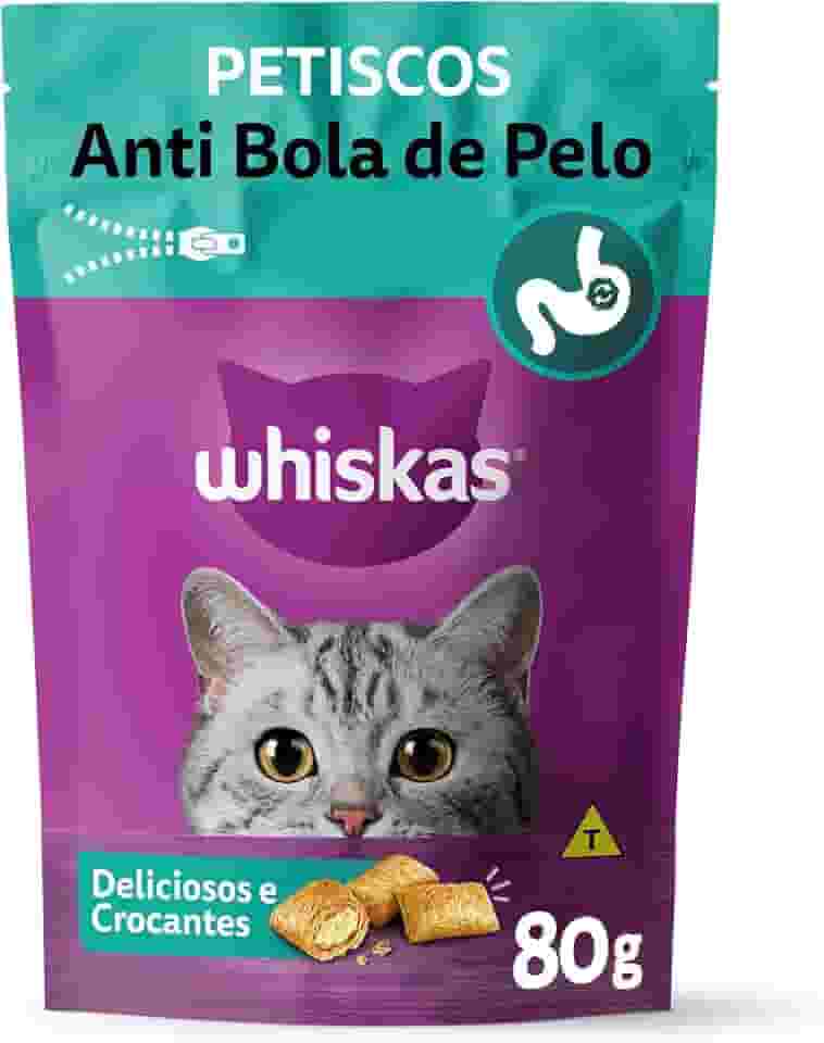 whiskas Petisco Whiskas Temptations Anti Bola De Pelo Para Gatos Adultos 80 G