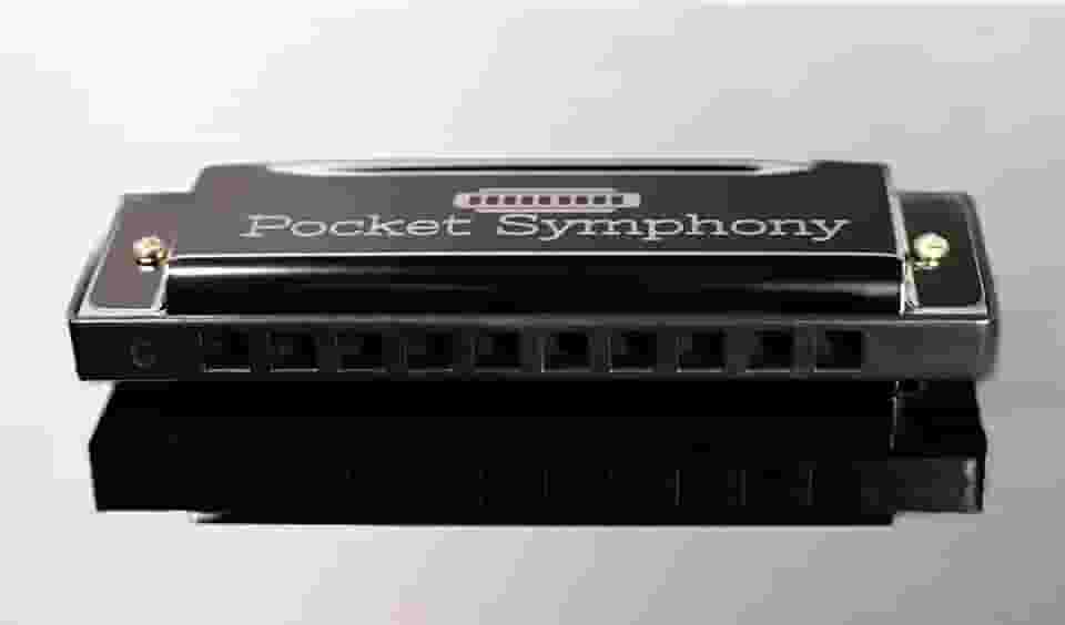 Gaita para iniciantes | Chave de C - 10 furos, 20 notas - Diatônica | Cromado preto - Aço inoxidável