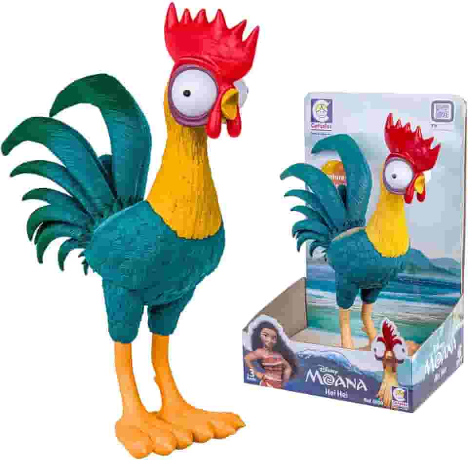 Brinquedo Boneco Galo Hei Hei da Princesa Moana 30cm em Plástico Vinil Cotiplas - 2597