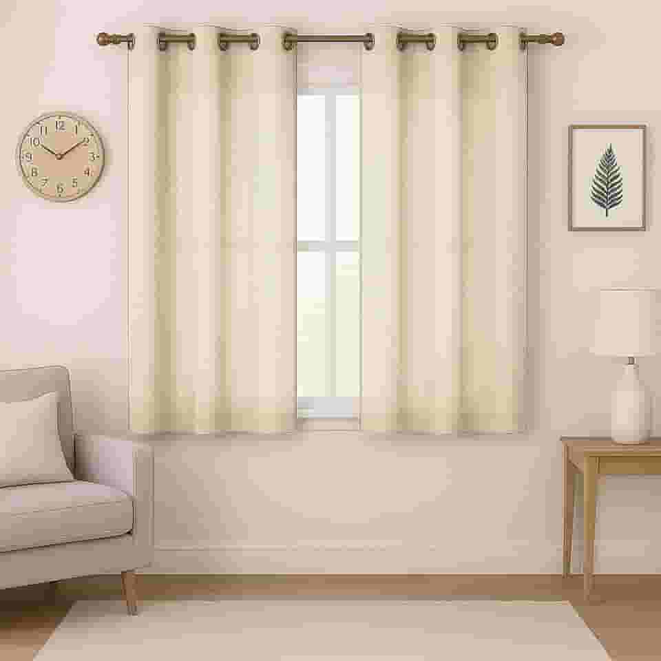 Cortina Sala Quarto Cozinha Escritório em Tecido Oxford Premium 2,60m x 1,40m (Palha)