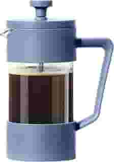 Oggi Cafeteira French Press (350 ml) - Vidro borossilicato, prensa de café, prensa francesa de xícara única, capacidade para 3 xícaras, azul