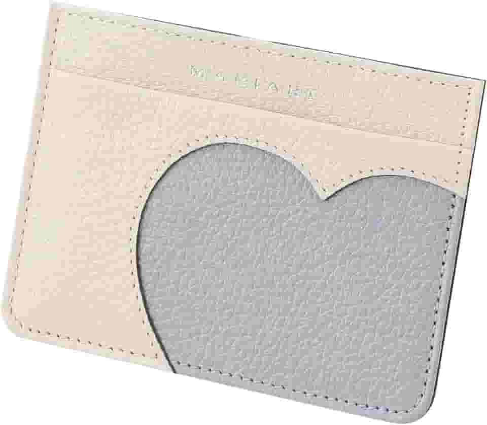 Porta-Cartão Feminino em Couro Bovino Legítimo Mariart 668 (Off White/Azul Bebê/Marinho)