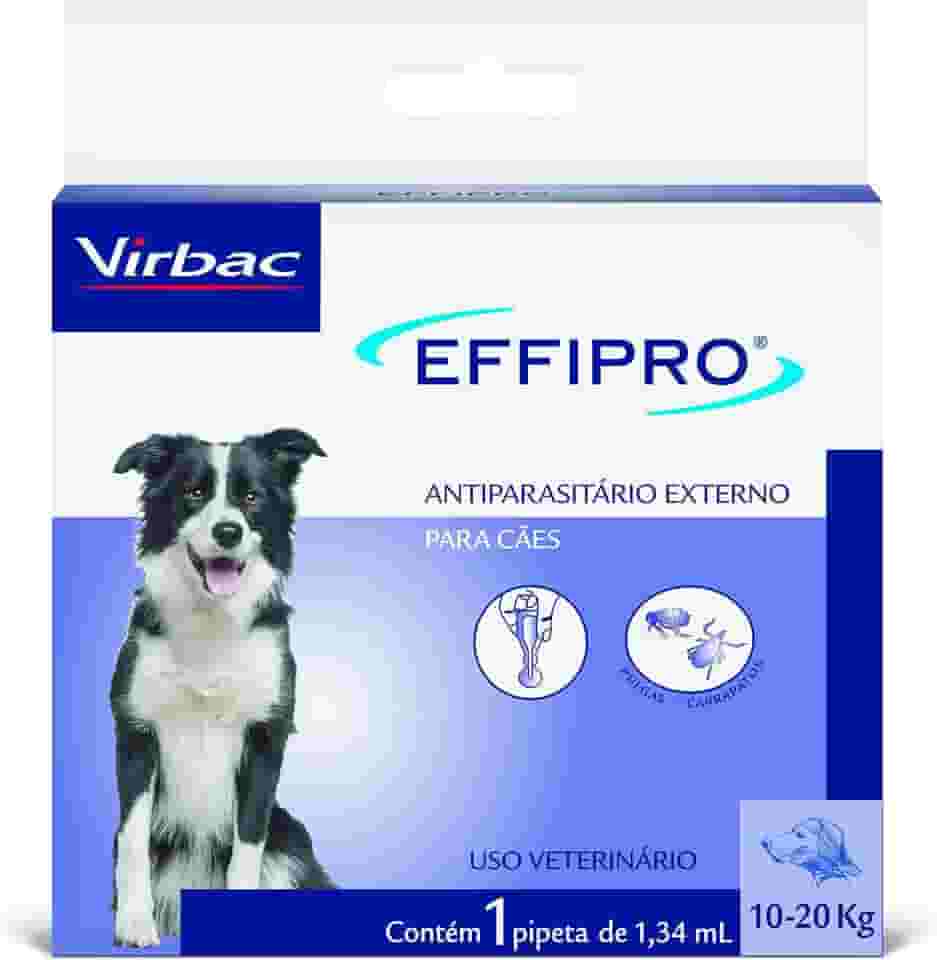 Virbac Effipro Antipulgas e Carrapatos para Cães de 10 kg a 20 kg com 1 Pipeta
