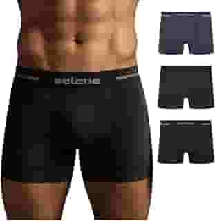 Kit 3 Cueca Boxer Sem Costura Selene Alta Performance Poliamida Cós 40MM Masculino Adulto