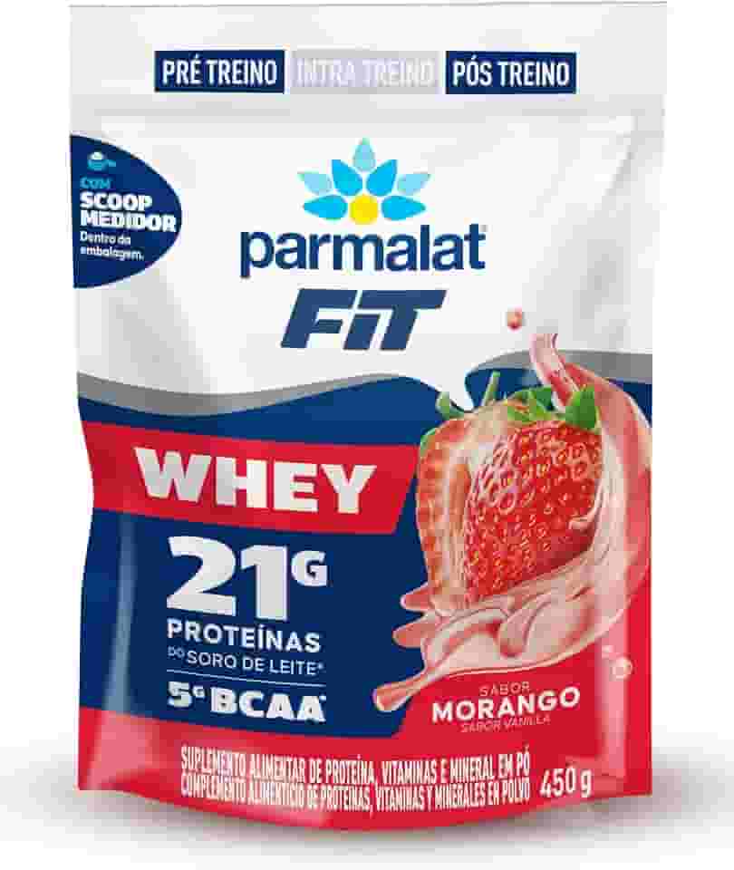 Parmalat Whey Protein Em Pó Morango Whey Fit 450G
