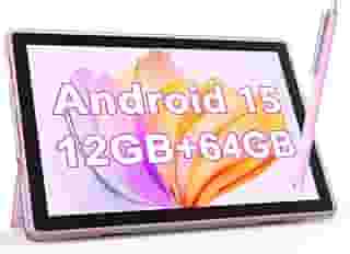 NOVOJOY Tablet Android de 10 polegadas com capa e tablet Stylus com porta USB Tablet Android 15 2.0GHZ 2MP + 8MP câmera dupla 6000mAh 12GB RAM (4 GB + 8 GB de expansão) + 64 GB ROM 5Gwifi6 Tablets