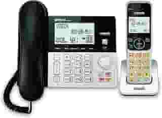 VTech VG208 DECT 6.0 Telefone com fio/sem fio para casa com secretária eletrônica, bloqueio de chamadas, identificador de chamadas, visor retroiluminado grande, viva-voz duplex, interfone, alimentação