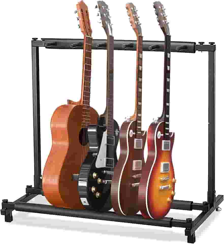 Suporte 5 Instrumentos Violao No Chao Mostruário Rack Violão Multiposição Base Guitarra Violão Baixo Guitar Stand Suporte Rack para 5 Instrumentos Violão