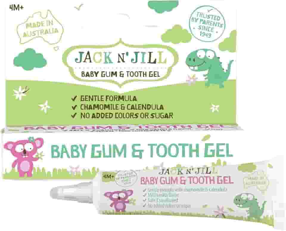 Jack N' Jill Gel de gengiva e dente - Gel natural para alívio da dentição para bebês, fórmula suave com camomila e calêndula, sem adição de açúcares ou cores, adequado para 4 meses ou mais - 15 g