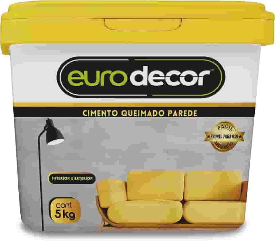 Cimento Queimado para Parede Pronto Eurodecor 5Kg (Cinza Concreto)