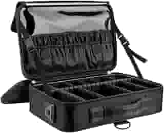 Fotya Grande Capacidade Maleta de Maquiagem, Bolsa de Viagem Portátil Maquiagem Kit, Estojo de Maquiagem Grande com Divisórias Ajustáveis e Alça de Ombro