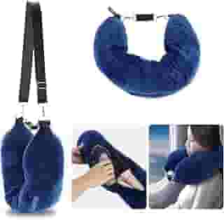 Kunyi's Travesseiro de viagem que você enche com roupas como bagagem de mão serve para 5 dias de viagem, essenciais de viagem, multifuncional, transformável, fronha de pescoço, fronha de pelúcia macia